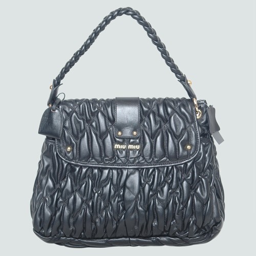 90290 Miu Miu Tote Borse Flap Matelasse Nappa 90290 Nero